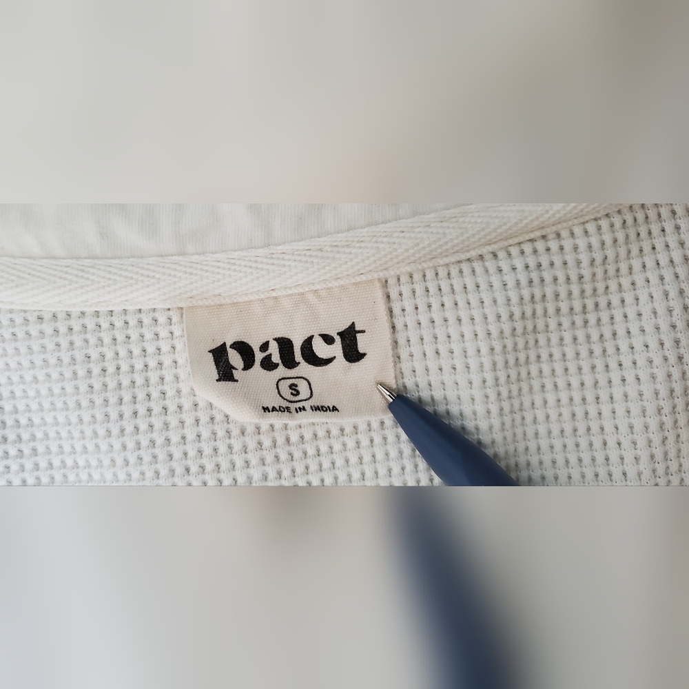 Pact Cream Waffle Henley Lounge Set - Picture 5 of 9
